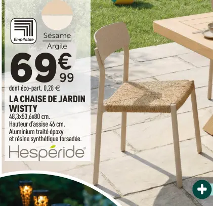 Offre: La chaise de jardin wistty