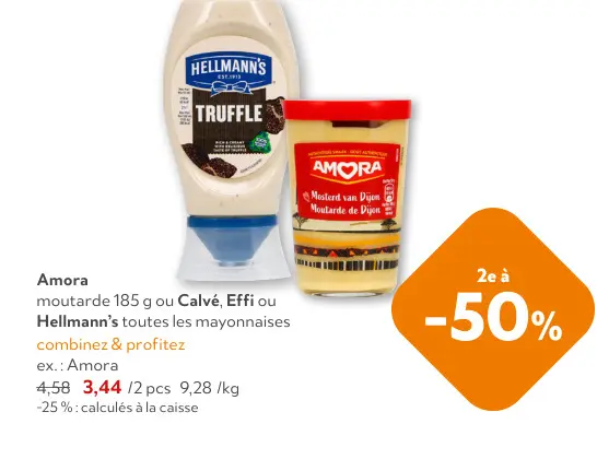 Offre: Moutarde ou mayonnaises