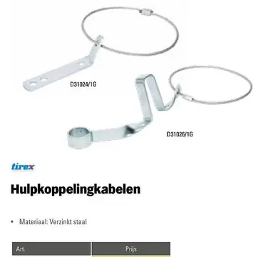 Aanbieding: Hulpkoppelingkabelen