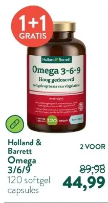 Aanbieding: Omega 3-6-9 Hoog gedoseerd softgels op basis 