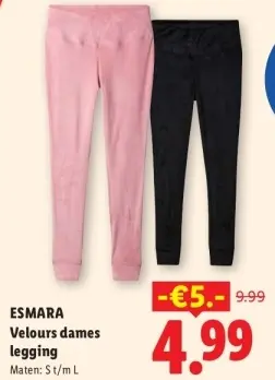 Aanbieding: Velours dames legging