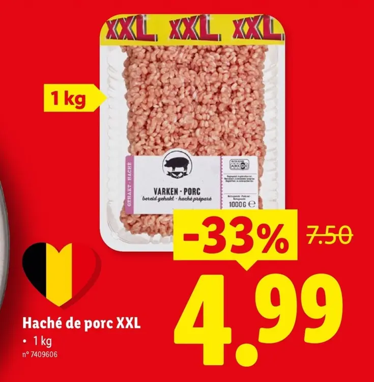 Offre: Haché de porc XXL