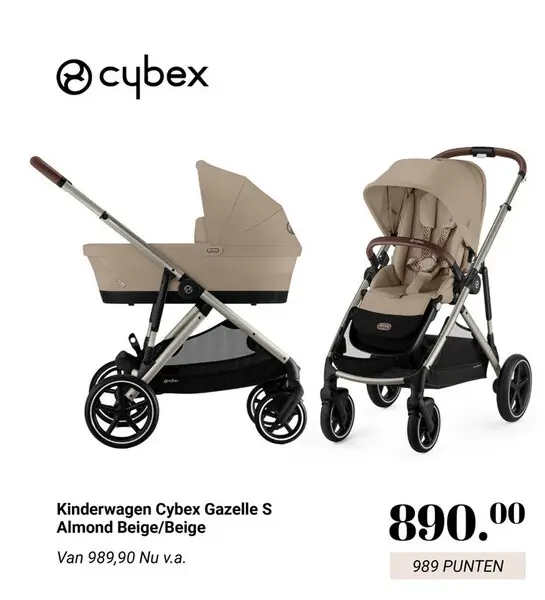 Aanbieding: Kinderwagen Cybex Gazelle S Almond Beige/Beig