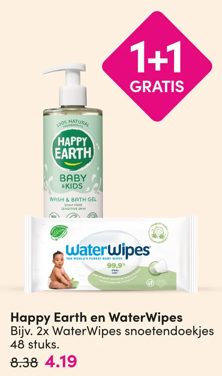 Aanbieding: Happy Earth en WaterWipes