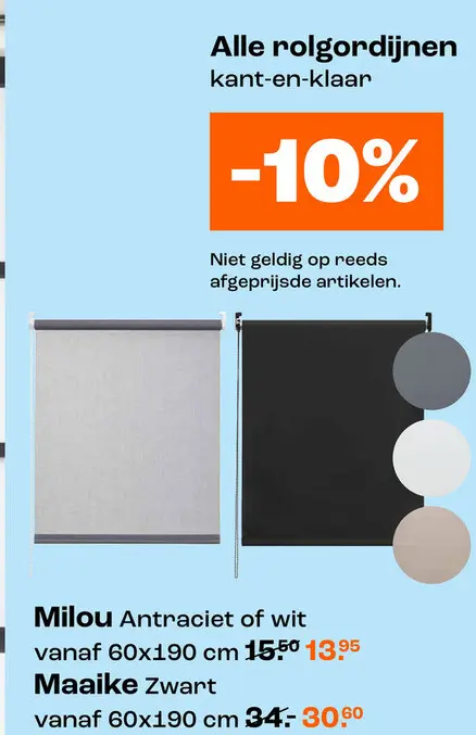 Aanbieding: Rolgordijnen