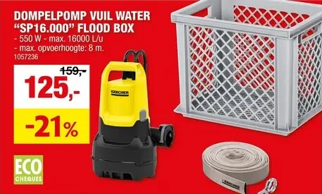 Promotie: Karcher SP 16000 dompelpomp 550W vuil water + Dirt Box