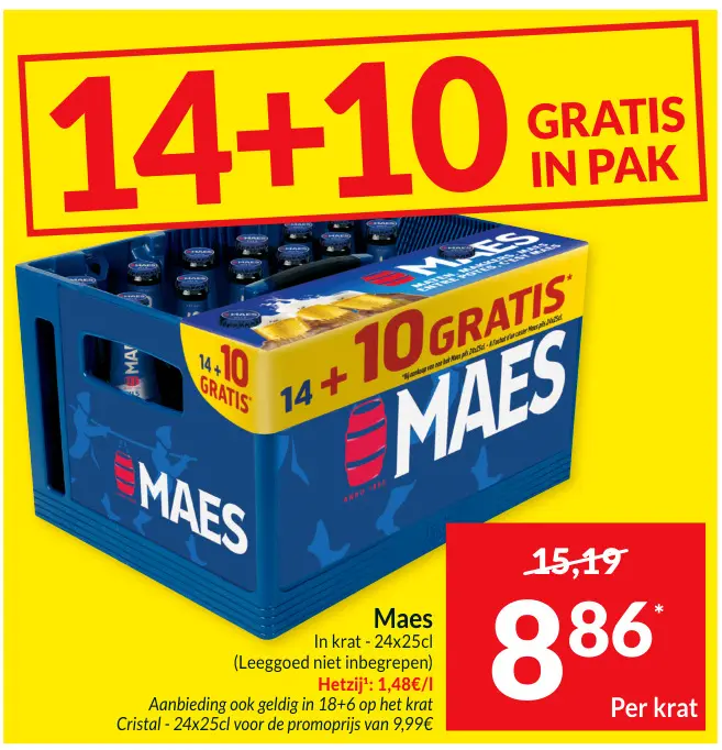 Promotie: Maes in krat