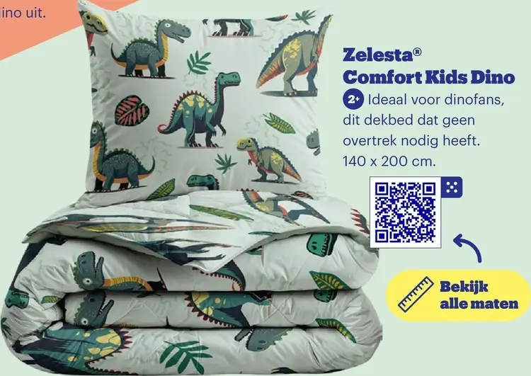 Promotie: Zelesta Comfort Kids Dino Dekbedovertrek