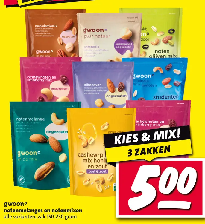 Aanbieding: notenmelanges en notenmixen