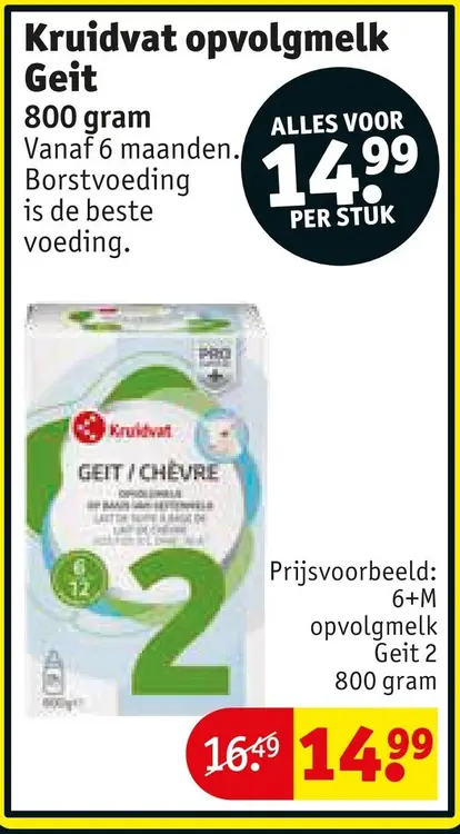 Aanbieding: Opvolgmelk Geit