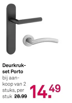Aanbieding: Deurkruk-set Porto