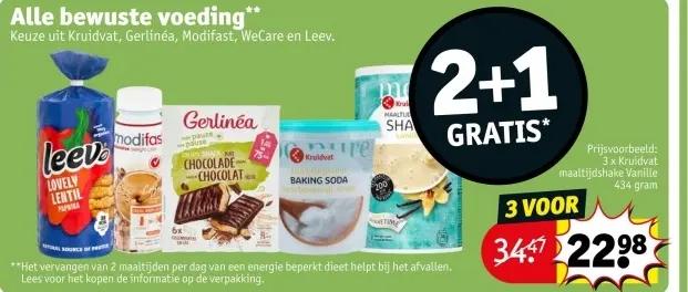 Promotie: Kruidvat maaltijdshake Vanille