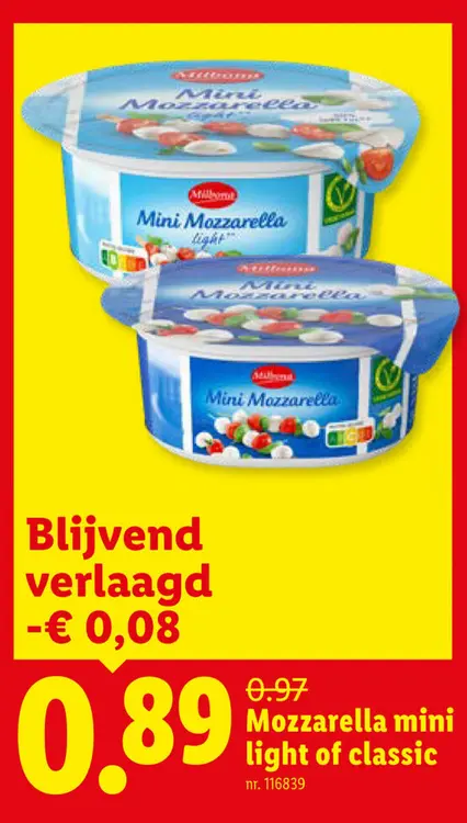 Promotie: Mozzarella mini light of classic