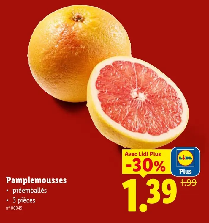 Offre: Pamplemousses