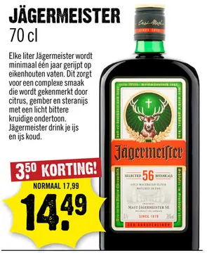 Aanbieding: Jagermeister Kruidenlikeur 70 cl