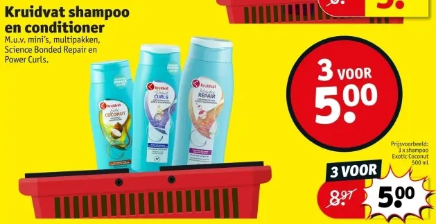 Promotie: Kruidvat shampoo en conditioner