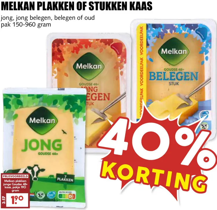 Aanbieding: Plakken of stukken kaas