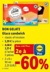 Offre: Glace sandwich