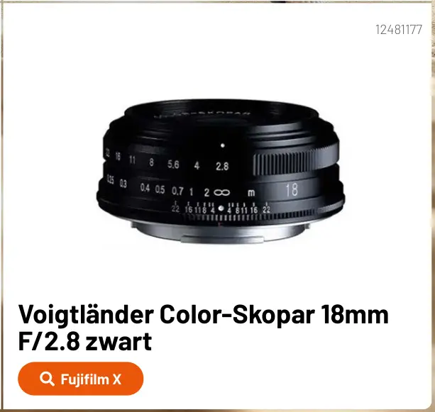 Promotie: Color-Skopar 18mm F/2.8 zwart