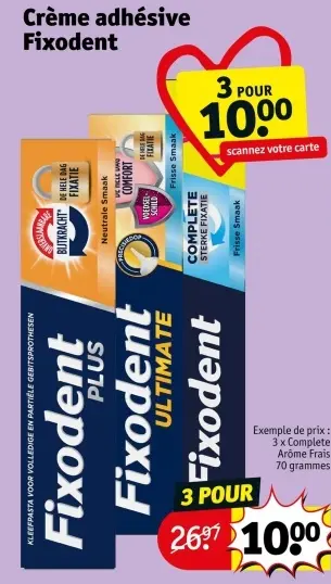 Offre: Crème adhésive