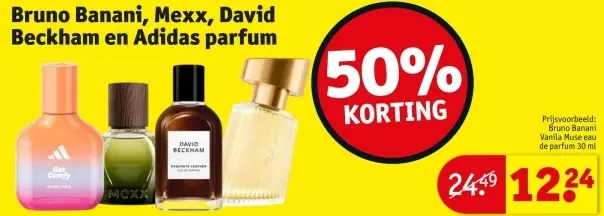 Promotie: Bruno Banani, Mexx, David Beckham en Adidas parfum