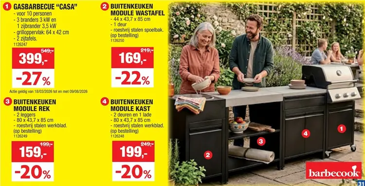 Promotie: Barbecook Casa gasbarbecue zwart