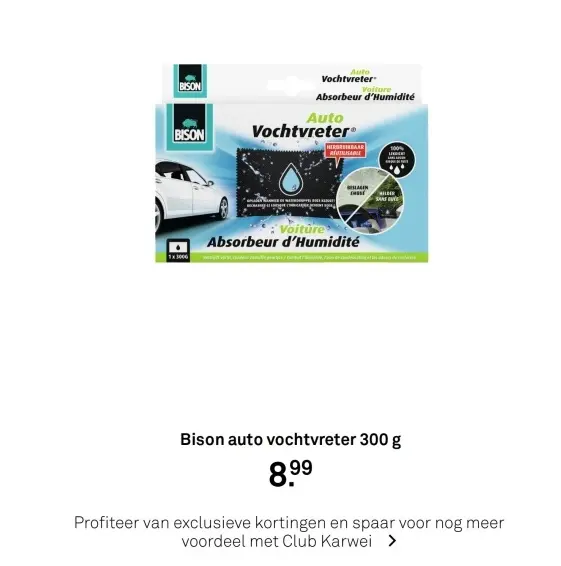 Aanbieding: auto vochtvreter