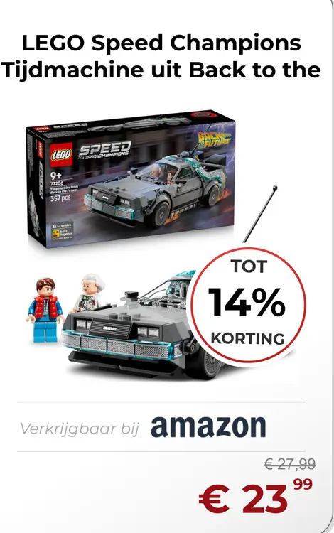 Aanbieding: LEGO Speed Champions Tijdmachine uit Back to 