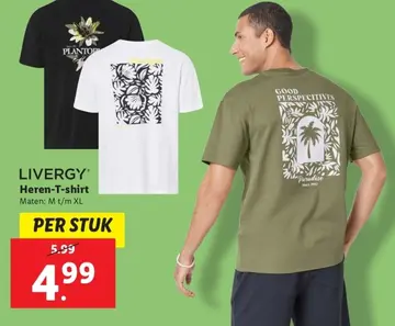 Aanbieding: LIVERGY Heren-T-shirt