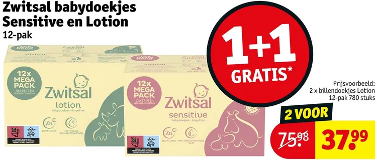 Promotie: Babydoekjes Sensitive en Lotion