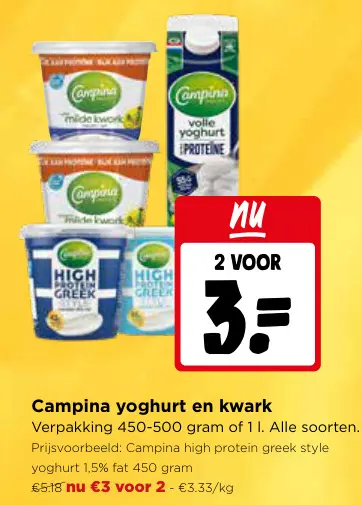 Promotie: yoghurt en kwark
