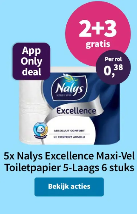 Promotie: Nalys Excellence Maxi-Vel Toiletpapier