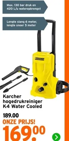 Aanbieding: hogedrukreiniger K4 Water Cooled