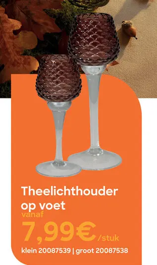 Aanbieding: Theelichthouder op voet