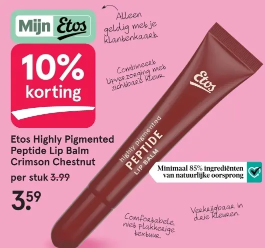 Aanbieding: Highly Pigmented Peptide Lip Balm Crimson Chestnut