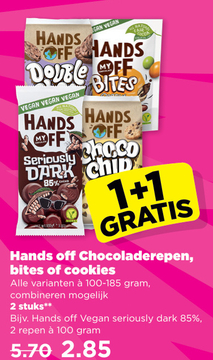 Aanbieding: Hands off Chocoladerepen, bites of cookies