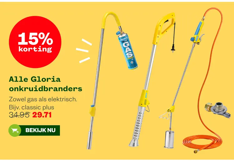 Aanbieding: Gloria onkruidbranders