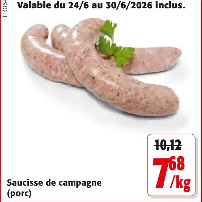 Offre: Saucisse de campagne