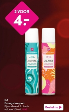 Aanbieding: DA Droogshampoo