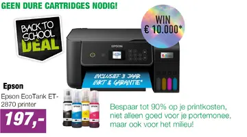 Aanbieding: Epson EcoTank ET-2870 printer