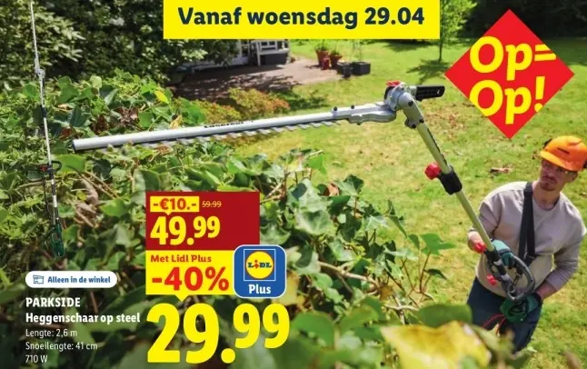 Aanbieding: Heggenschaar op steel