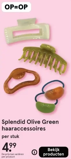 Aanbieding: Splendid Olive Green haaraccessoires