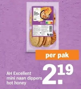 Aanbieding: mini naan dippers hot honey
