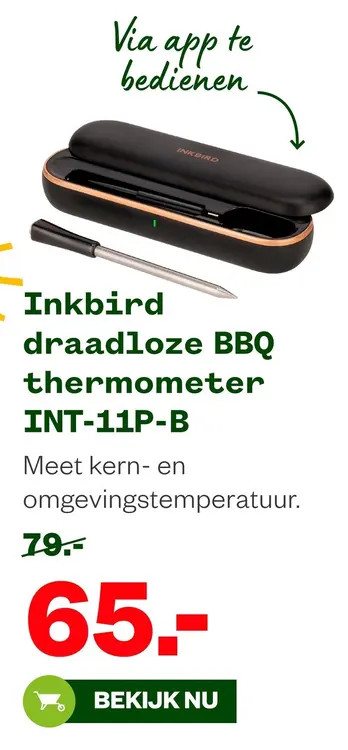Aanbieding: Inkbird draadloze BBQ thermometer INT-11P-B