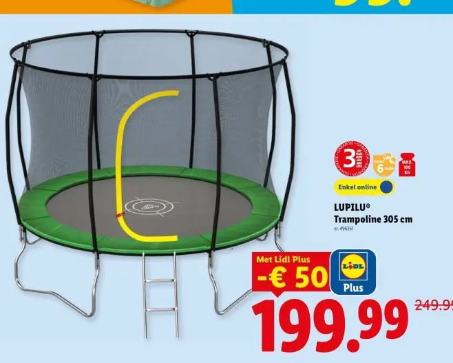 Promotie: Trampoline 305 cm