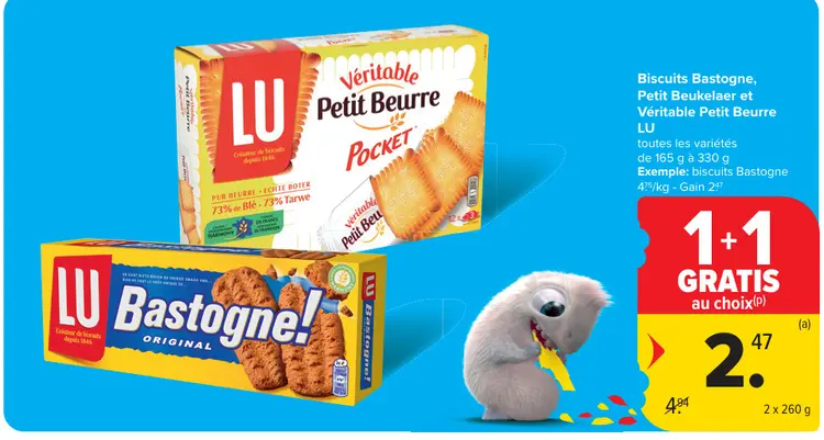 Offre: Biscuits Bastogne, Petit Beukelaer et Véritable Petit Beurre