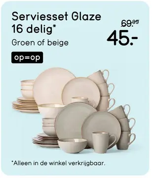 Aanbieding: Serviesset Glaze