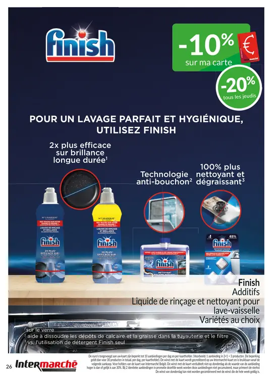 Offre: Liquide de rinçage et nettoyant pour lave-vaisselle