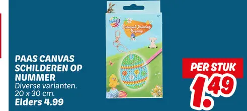 Paas canvas schilderen op nummer
