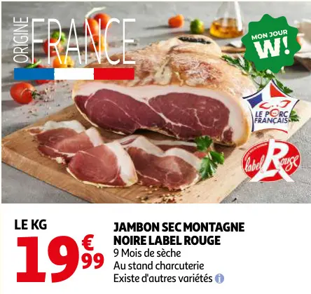 Promotie: Jambon sec montagne noire Label Rouge